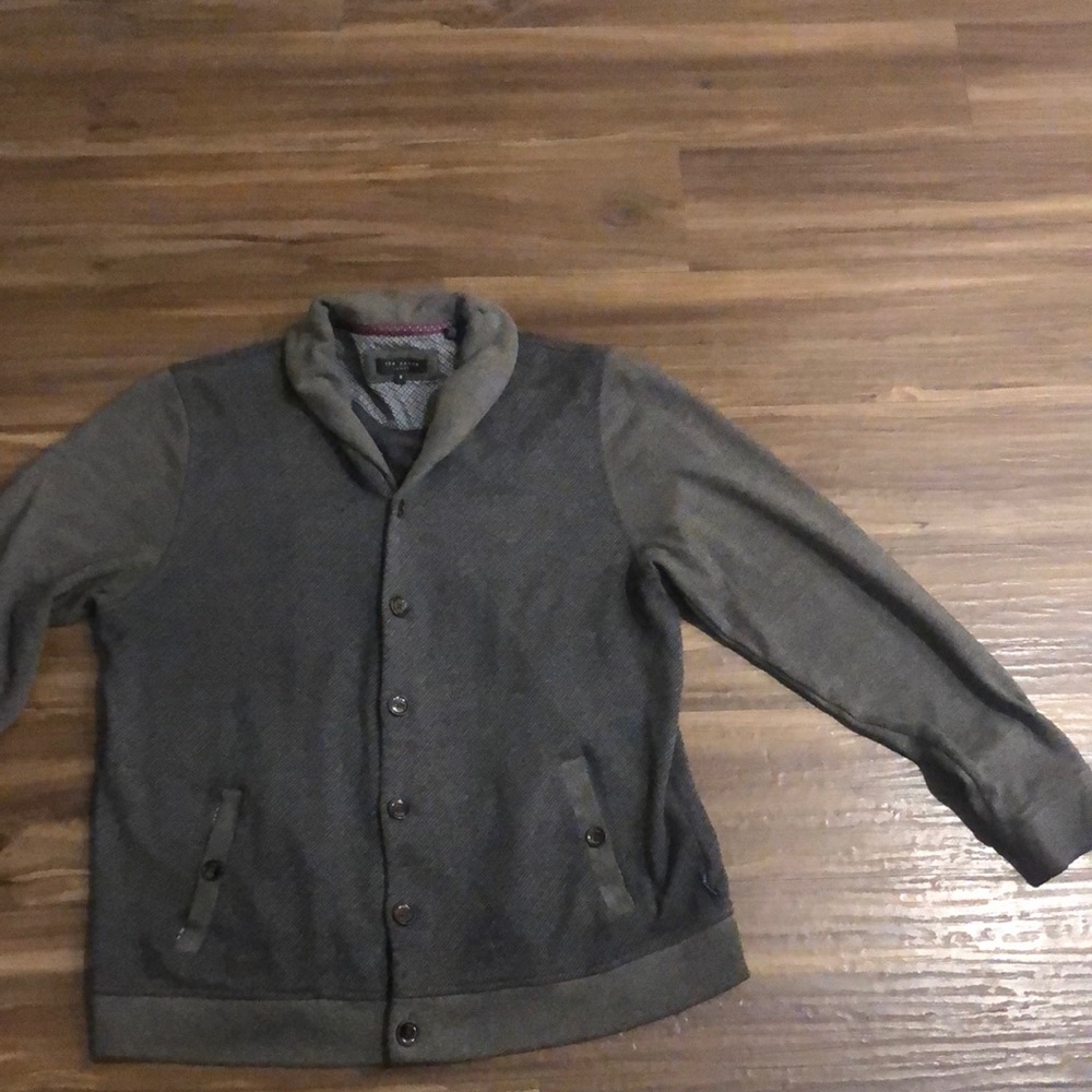 Brand New Ted Baker grey wool blend cardigan.